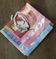 Fermasoldi ovale quadrifoglio