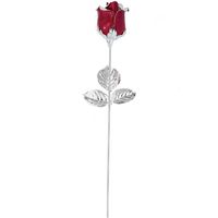 Rosa bocciolo grande 9 petali stelo lungo  - 5