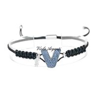 Bracciale con iniziale V