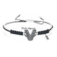 Bracciale con iniziale V - 3