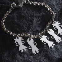 Esempio di bracciale rol&ograve; con elementi ibamboli Myfamily