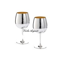 Coppia calici ballon argento