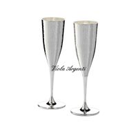 Coppia flute interno bianco in argento trilaminato