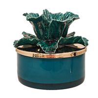 Green anemone porcelain candle - 3