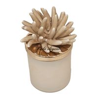 Beige coral candle