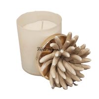 Beige coral candle
