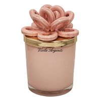 Pink porcelain knot candle