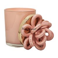 Pink porcelain knot candle