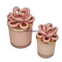 Pink porcelain knot candle - 3