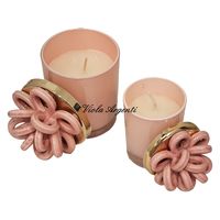 Pink porcelain knot candle - 4