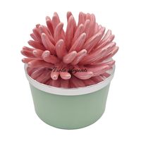 Large pink coral candle