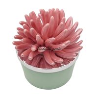 Large pink coral candle