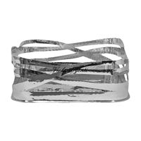 Square basket in silver with grill