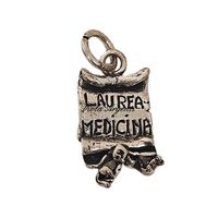 Ciondolo pergamena laurea medicina