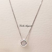 Collana oro bianco e diamanti