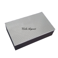 Scatola porta oggetti in legno e Miro Silver 999