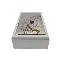 Cofanetto bianco con immagine fiore stilizzato - 3