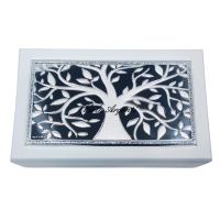 Cofanetto in legno bianco con Albero della Vita