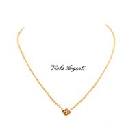 Collana con fiore oro giallo 14kt