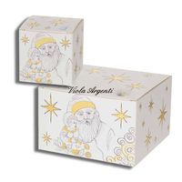 Candela Profumata in Vasetto rondo Rosso Stellato con Coperchio Babbo Natale &ndash; Edizione Natalizia