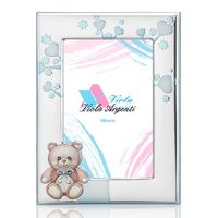 Cornice orsetto cuore azzurro
