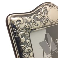 Horizontal floral silver frame - 3