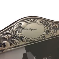 Horizontal floral silver frame - 4