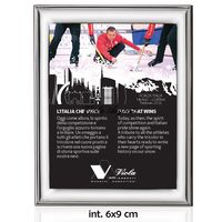 Cornice argento 999 liscia con riga