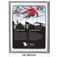 Cornice argento 999 liscia con riga