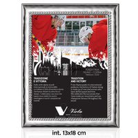 Cornice argento 999 mossa con pallini - 3