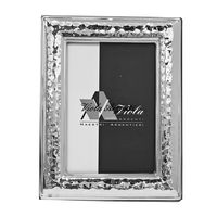 Hammered silver photo frame