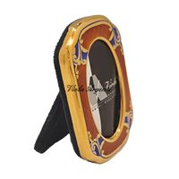 Cornicetta sagomata argento e smalto
