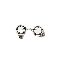 Round silver cufflinks