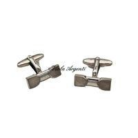 Silver wand cufflinks