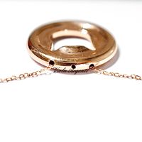 Collana con ciondolo gatto in oro rosa 18kt 