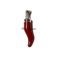 Red croissant in 750 white gold
