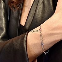 Bracciale a cerchi oro bianco 750