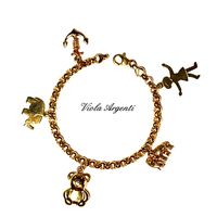 Bracciale ciondoli oro giallo 750