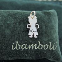 Ciondolo bimbo personalizzabile con iniziale