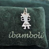 Ciondolo bimba personalizzabile con iniziale