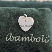 Ciondolo cuore personalizzabile con iniziale