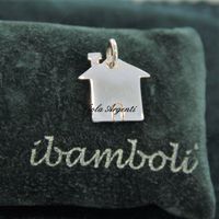 Ciondolo casetta personalizzabile con iniziale
