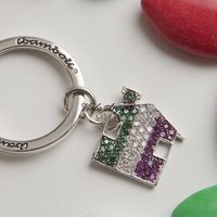 Ciondolo Casetta con pav&egrave; di cristalli