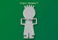 Ciondolo Pap&agrave; con pav&egrave; di cristalli