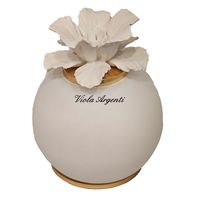 Lamp with white anemone