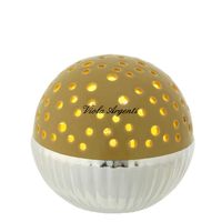 Two-tone sphere sees and silver with LED 