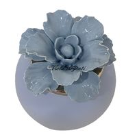 Lamp with powder blue anemone