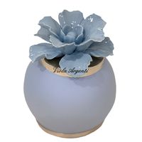Lamp with powder blue anemone