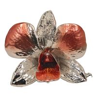 Orchidea vera argentata arancio