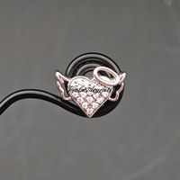 Orecchini a cuore con zirconi